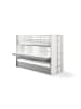 58 aufm Kessel HOCHBETT Kalinda 222x161x102 aus Holzwerkstoff+Metall Weiß/Silbergrau