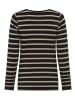 AJC Langarmshirt in taupe-schwarz