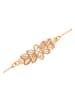 faina Women Chain Link Bracelet With Rhinestones in Rose Gold