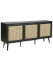 Beliani Sideboard OPOCO in Schwarz/Beige - (W) 150 x (H) 71 x (L) 40 cm