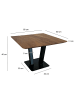 FineBuy Couchtisch in Braun / Akazie / 60x60x40
