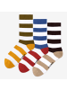 Occulto 3er Pack Tennissocken mit Streifen Momo in Mix1