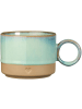 IB Laursen Keramik Tasse mit Henkel Heart in hellgrün