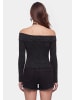 myMo ROCKS Women Longsleeve in Black Stone Wash