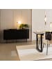 home24 home24 Sideboard aus furniertem & lackiertem MDF in Eiche, 140 x 76 x 40 cm in Eiche Schwarz