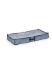relaxdays 2 x Unterbettkommode in Grau/ Transparent - (B)100 x (H)14 x (T)50 cm