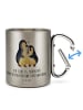 Mr. & Mrs. Panda Teetasse Pinguine Einschlafen mit Spruch in Silber