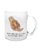 Mr. & Mrs. Panda Teeglas Otter Kind mit Spruch in Transparent