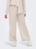 ONLY Elegante Business Leinen Hose Stoff Wide Leg Pants ONLTOKYO in Sand