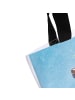 Mr. & Mrs. Panda Stofftasche Pinguin Kokosnuss mit Spruch in Eisblau