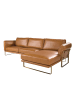 Angel Cerdá Ecksofa 6232 mit Chaise Longue in Kamel/Gold – (B)302 x (T)166 x (H)84 cm