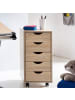 KADIMA DESIGN Rollcontainer, 5 Schubladen, MDF-Holz, Büro/Wohnzimmer, Stilvoller Stauraum