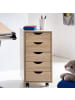 KADIMA DESIGN Rollcontainer | Sonoma, 33x64x38cm, 5 Schubladen