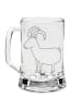 Mr. & Mrs. Panda Gravur Bierkrug Sternzeichen Steinbock ohne Spruch in Transparent