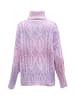 myMo Damen Rollkragenpullover in LILA WOLLWEISS