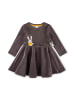 Sigikid Velours-Kleid Schneehase in grau
