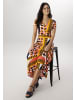 Aniston SELECTED Maxikleid in ockergelb-orange-wollweiß-marine-rosa