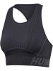 Hummel T-Shirt Hmlte Christel Damen in BLACK/ASPHALT MELANGE