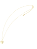 Adeliás Damen Halskette mit Anhänger – Medaillon aus Edelstahl in gold