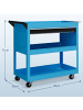 HOMCOM Werkstatt-Rollwagen-82L x 35B x 76H cm-Blau