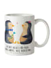 Mr. & Mrs. Panda Tasse Pinguin Pärchen mit Spruch in Weiß