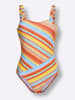 WITT WEIDEN Badeanzug in papaya-aquamarin-gestreift