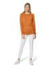 MADELEINE Langarmshirt mit Knoten und Raffungen in wüstenorange