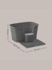 Feandrea 2er-Set: Katzentoilette in Schiefergrau - (B)76 x (H)33 x (T)64 cm