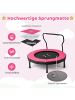 COSTWAY Ø102 cm Kinder Trampolin in Rosa