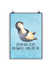 Mr. & Mrs. Panda wanddeko Pinguin Lachen mit Spruch in Eisblau
