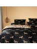 Elegante Bettwäsche Dogs in schwarz beige