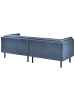 Beliani 3-Sitzer Sofa VORGOD in Blau - (W) 221 x (H) 76 x (L) 84 cm