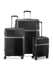 Roncato Airglam 4 Rollen Kofferset 3-teilig mit Dehnfalte nero
