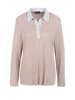 GOLDNER Kurzgröße:  Thermopoloshirt mit Baumwollkragen in sand / melange