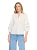 BETTY & CO Casual-Bluse mit Spitzeneinsatz in Weiß