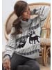 Vivance by Lascana Rollkragenpullover in grau-schwarz-creme