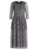 Vera Mont Maxikleid mit Leoprint in Grau/Schwarz