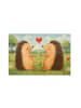 Mr. & Mrs. Panda Puzzle Igel Liebe Design ohne Spruch in Weiß