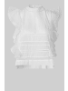 SECOND FEMALE Kristel Frill Top in WHITE