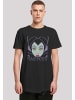 F4NT4STIC Long Cut T-Shirt Long Cut T-Shirt 'Disney Maleficent Cropped Head' in schwarz
