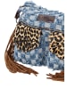 IZIA Women Satchel in Blue White