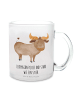 Mr. & Mrs. Panda Henkeltasse Sternzeichen Stier mit Spruch in Transparent
