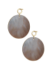 Elli Ohrringe 925 Sterling Silber Perlmuttscheibe in Gold