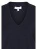 More & More elastisches Kurzarmshirt, V-Ausschnitt in marine
