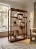 KADIMA DESIGN Bücherregal Massiv-Holz 115 x 180 cm Wohnzimmer-Regal