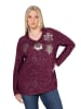 Ulla Popken Sweatshirt in dunkel weinrot