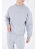 Megaman Basic Sweatshirt Oversize Fit Pullover in Grau-Melange