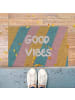 relaxdays Fußmatte "Good Vibes" in Bunt - (B)60 x (T)40 cm