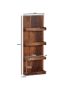 KADIMA DESIGN Wandregal 30x80x10 cm Massivholz Hängeregal Modern