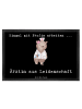 Mr. & Mrs. Panda Fußmatte Ärztin Leidenschaft mit Spruch in Schwarz